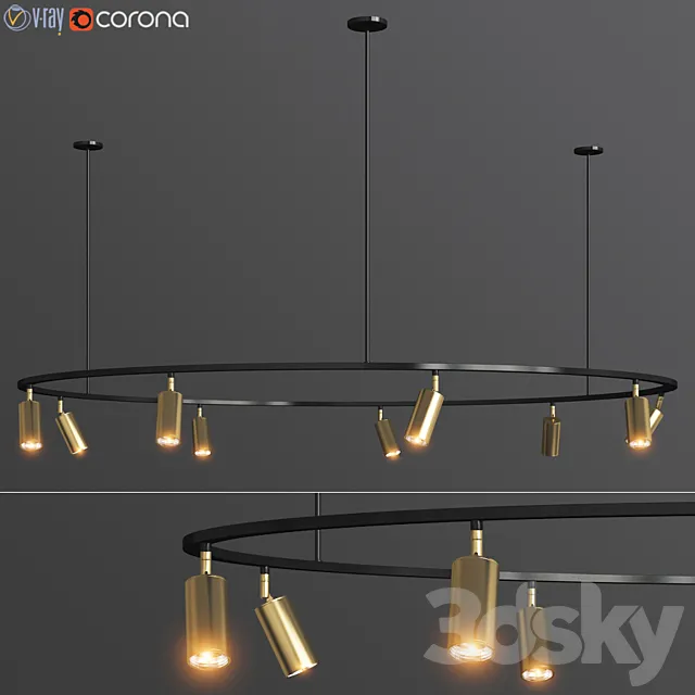 Lino Round Spotlight Pendant Lampatron 3ds Max