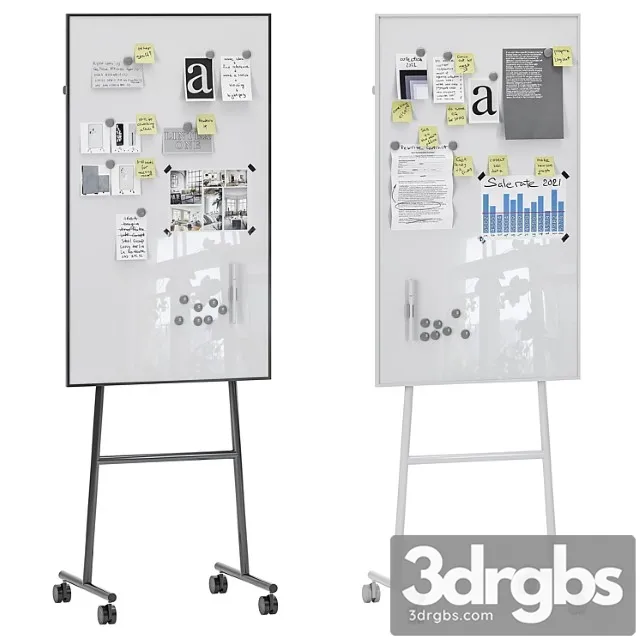Lintex One Whiteboards With A Black Or White Stand 3dsmax Download