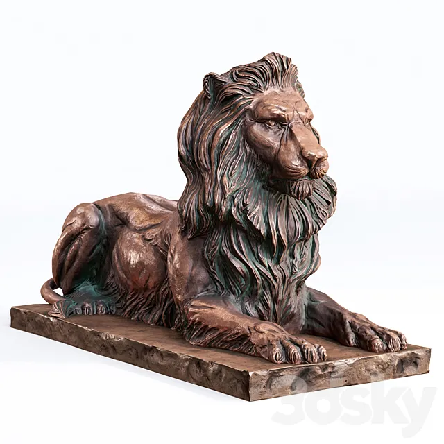 Lion Sculpture 3DS Max Model