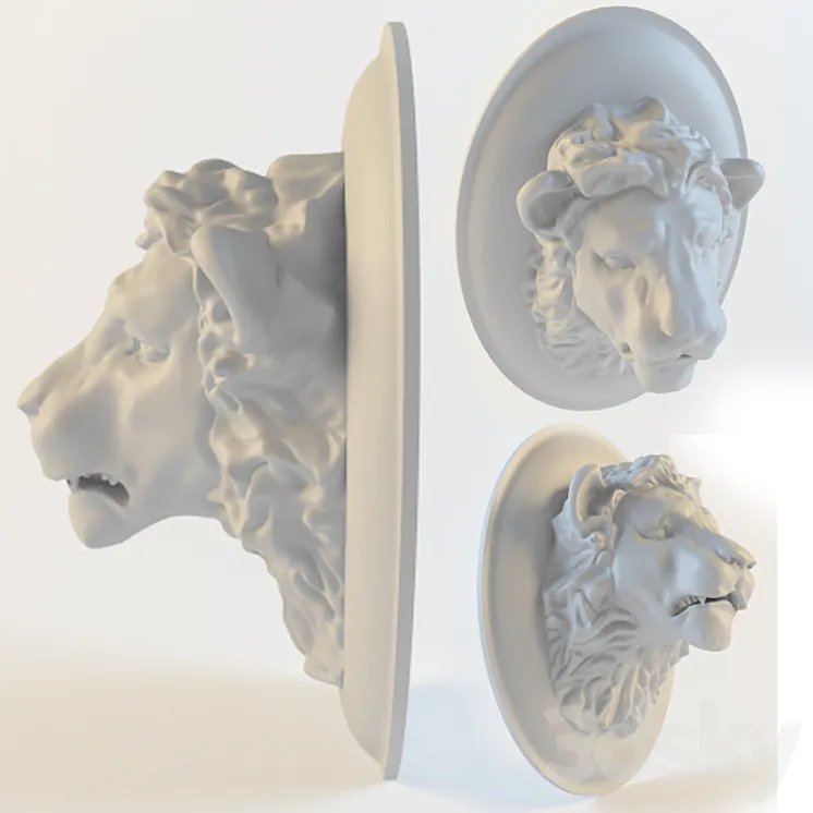 Lion sculpture 3DS Max