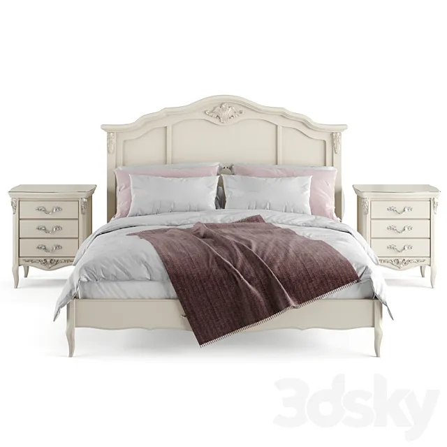 Lionelle bed – 160 3ds Max