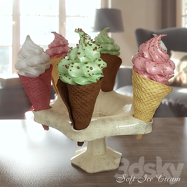 Liquid ice cream stand 3dsMax Model