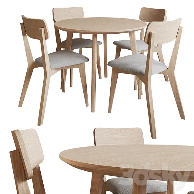 LISABO Ikea Table and chairs 3ds Max