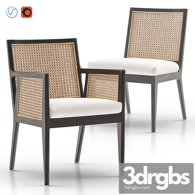 Lisbon cane dining chair and armchair