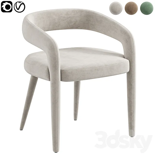 Lisette Dining Armchair CB2 3dsMax Model