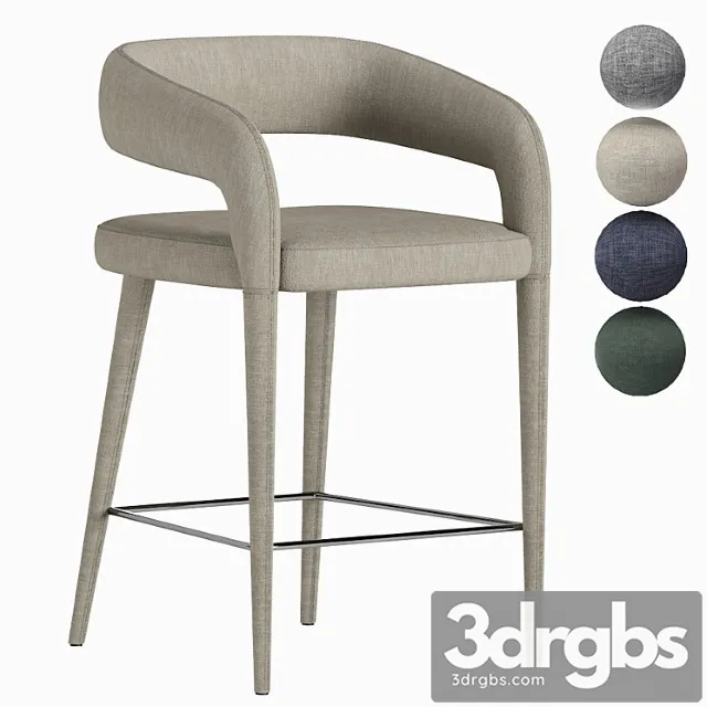 Lisette gray counter stool