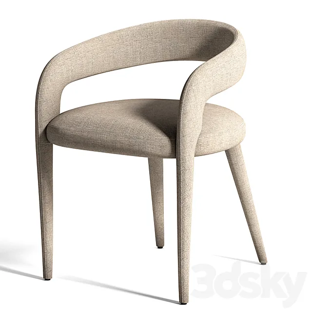 LISETTE GRAY DINING CHAIR 3ds Max