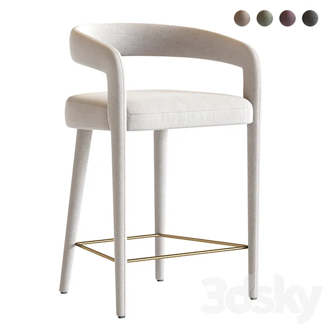 LISETTE WHITE COUNTER STOOL 3ds Max