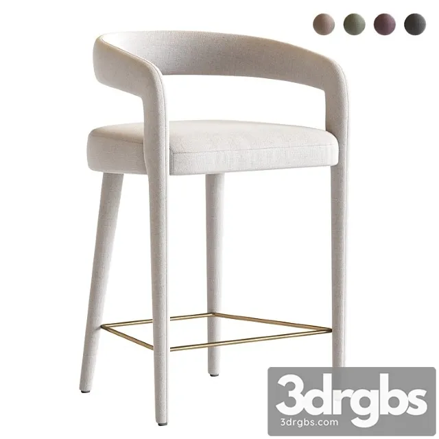 Lisette white counter stool