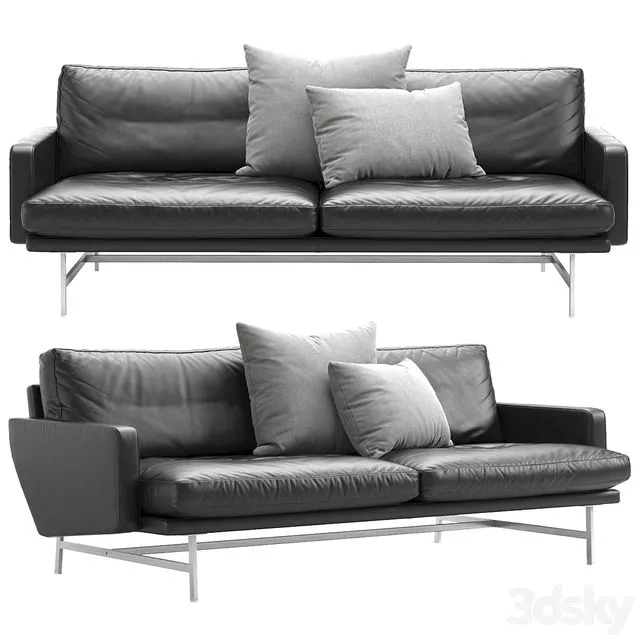 Lissoni Leather Sofa designed by Piero Lissoni for FRITS HANSEN 3dsMax Model