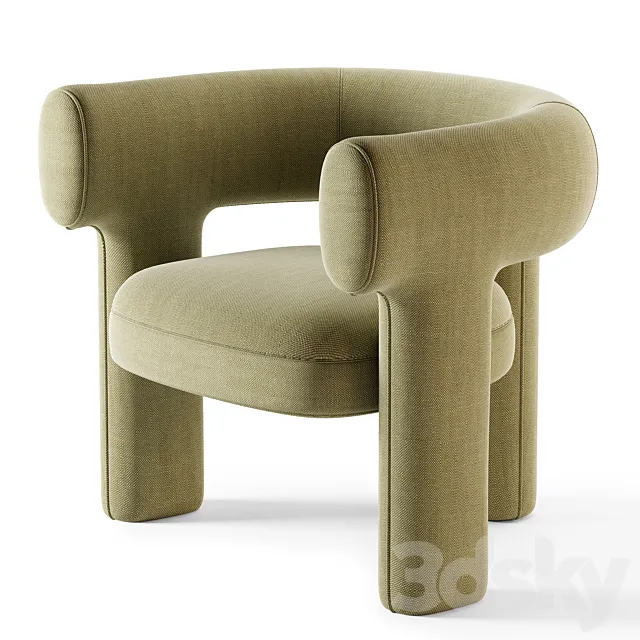 Litho Dining Armchair 3DS Max Model