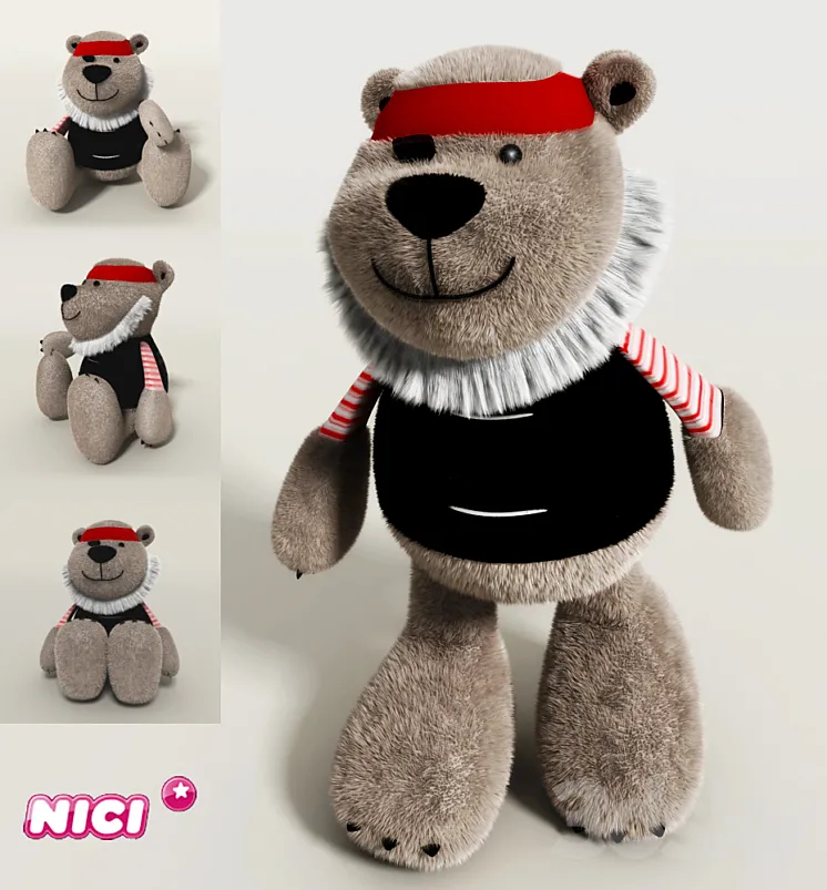 Little bear-pirate 3DS Max