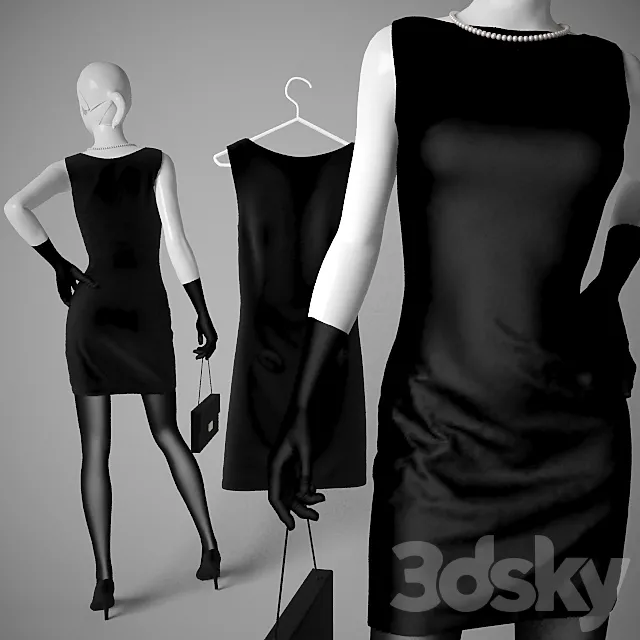 Little black dress 3DSMax File