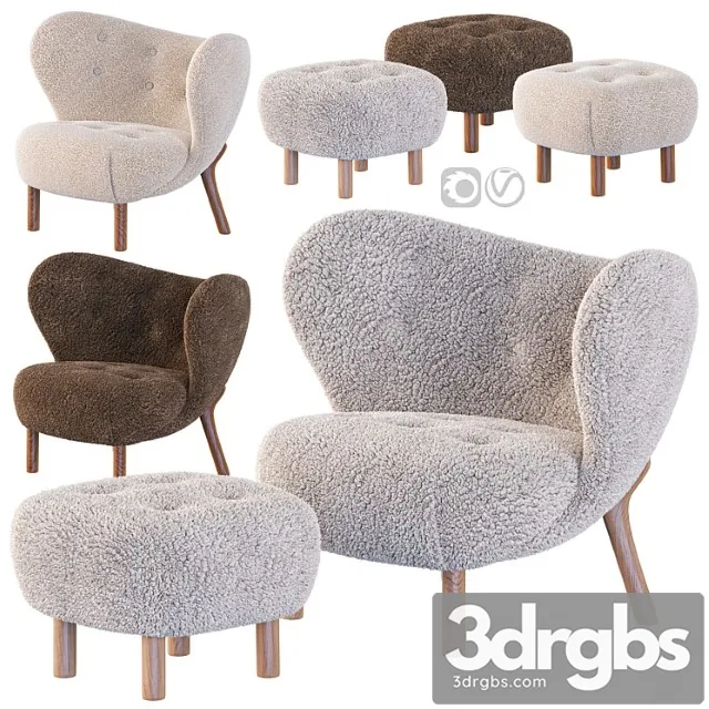 Little petra armchair and pouf