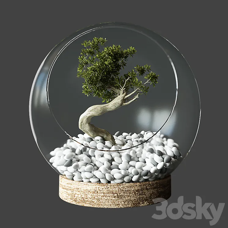 Little Tree In Glass Globe 3DS Max