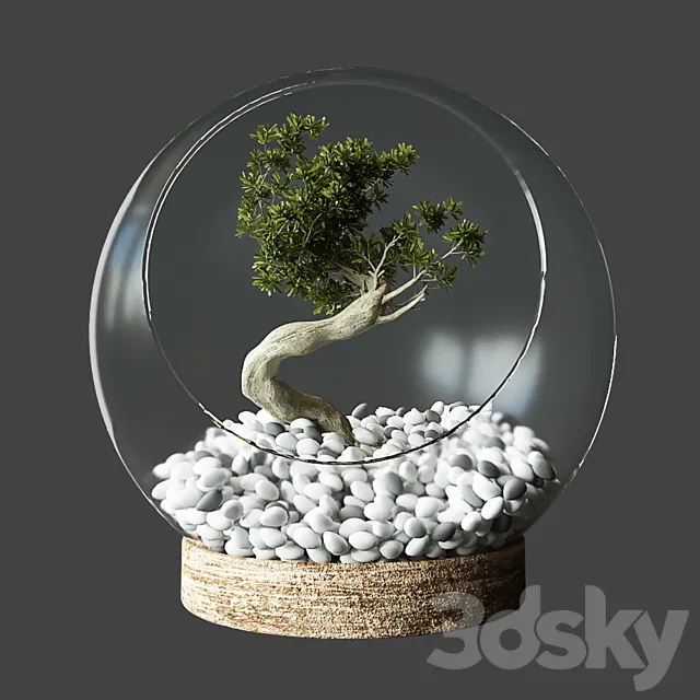 Little Tree In Glass Globe 3DSMax File