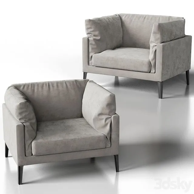 Living divani Floyd-Hi 2 armchair 3dsMax Model
