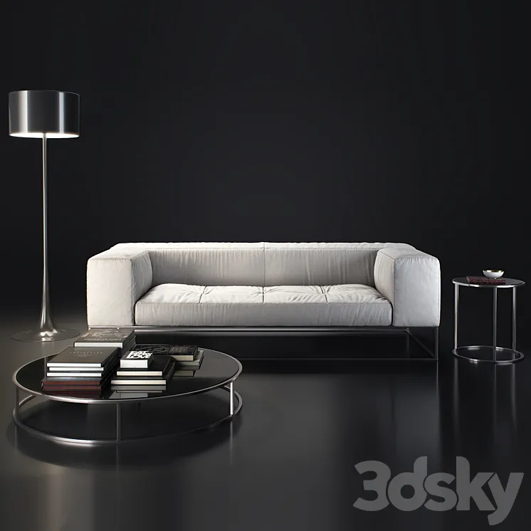 Living divani ile club sofa 3DS Max