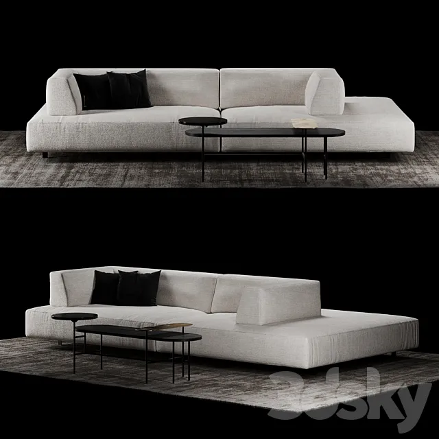 Living Divani Metro 2 Sofa 3DS Max Model
