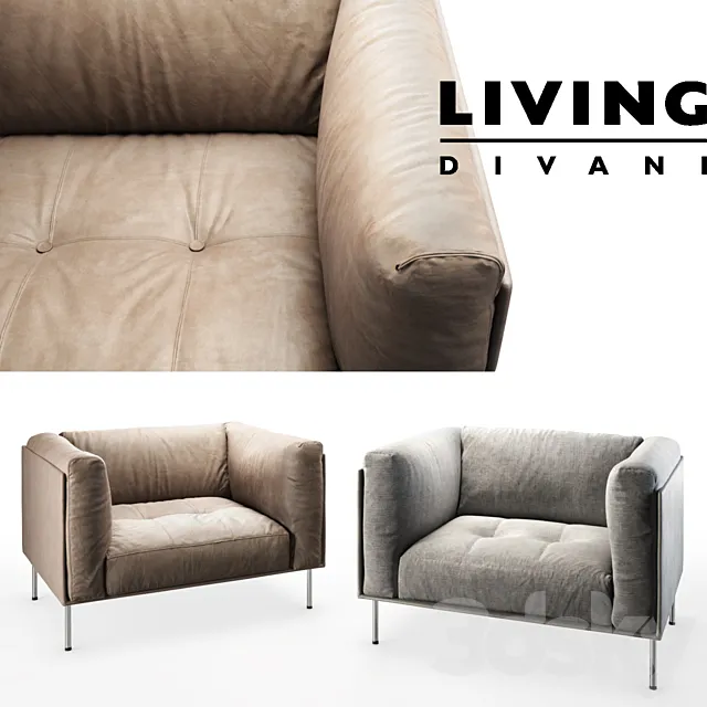 Living divani rod chair 3DS Max Model