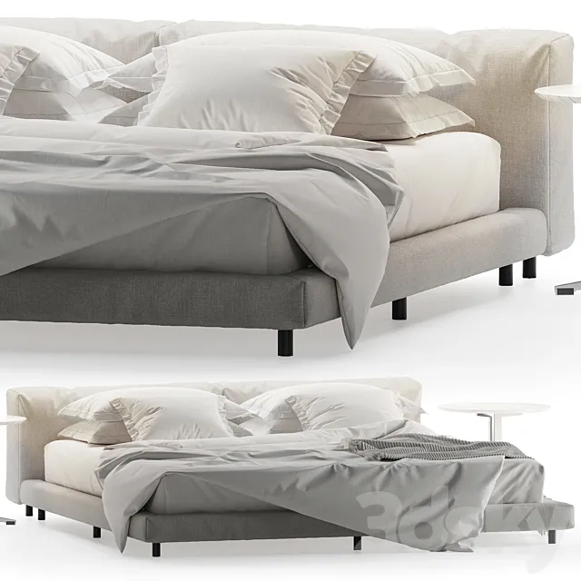 Living divani Softwall bed 3ds Max