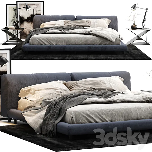 Living Divani – Softwall Bed 3DS Max Model