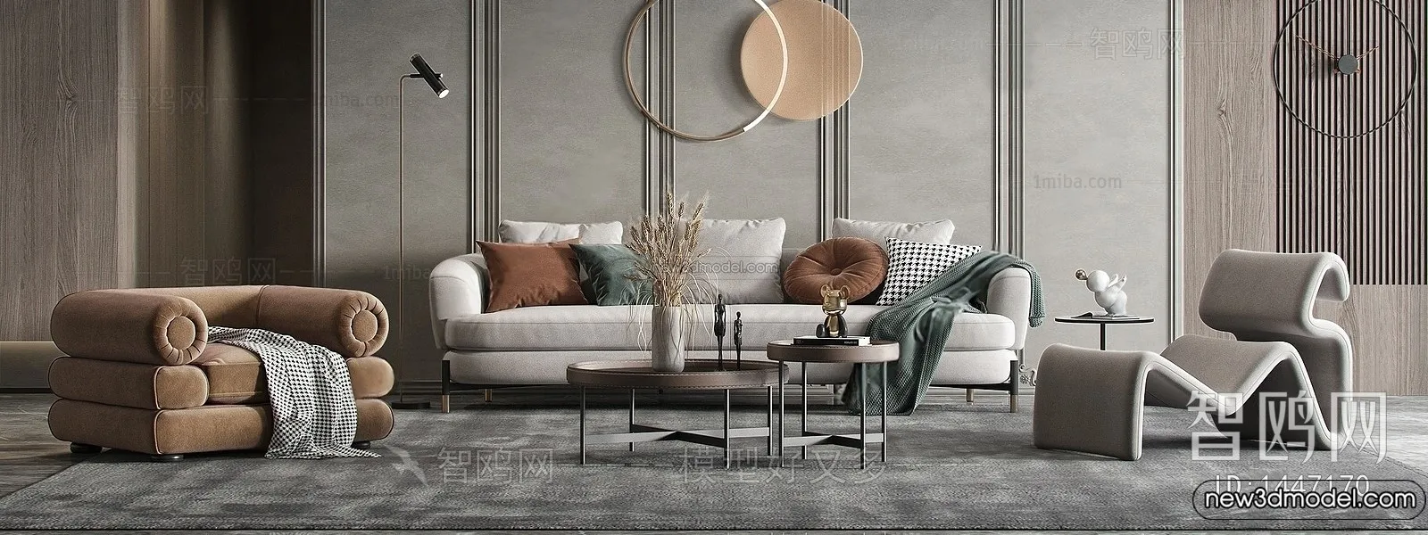 Living Room – 3D Interior Scene – Italian Style – 021