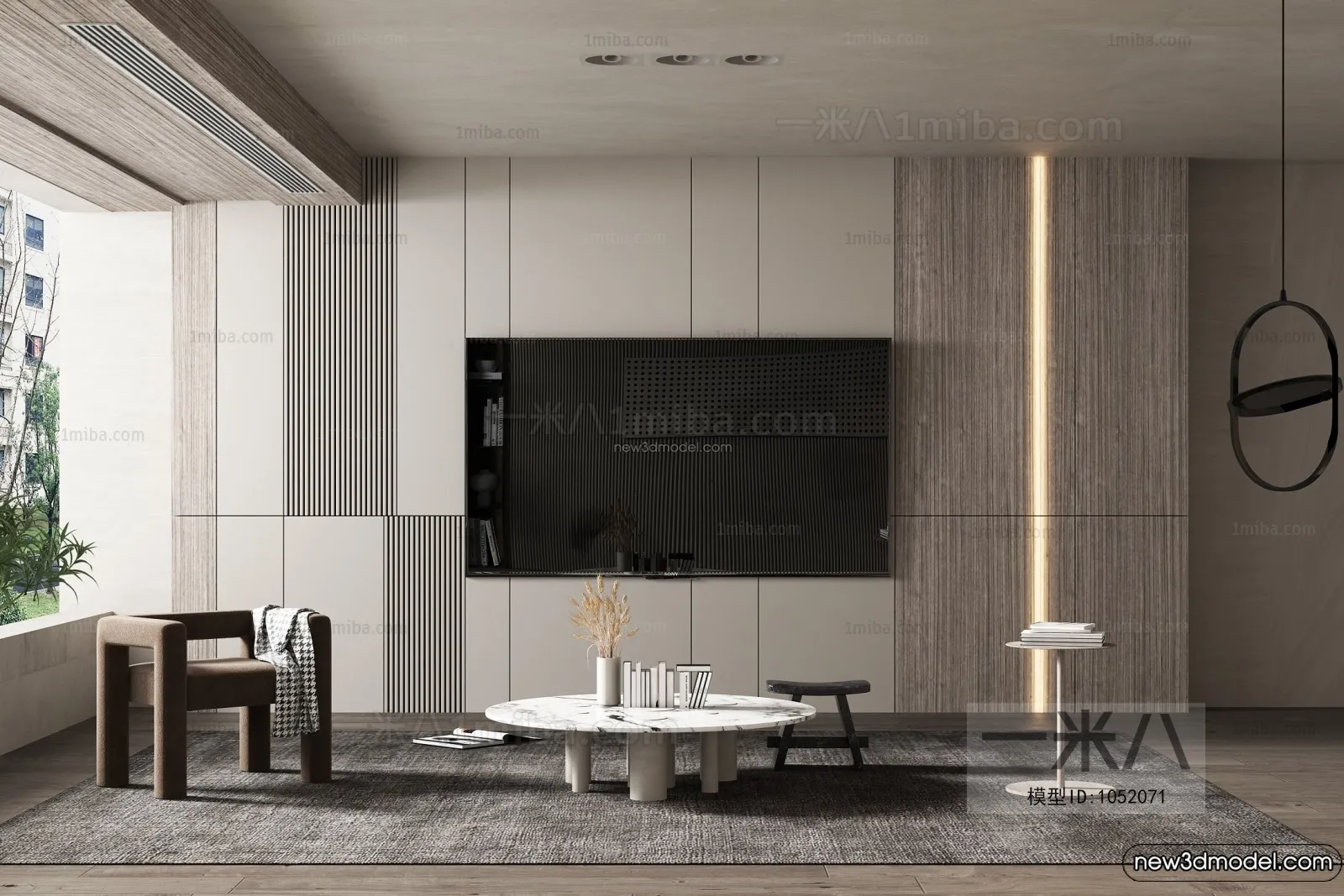 Living Room – 3D Interior Scene – Italian Style – 034