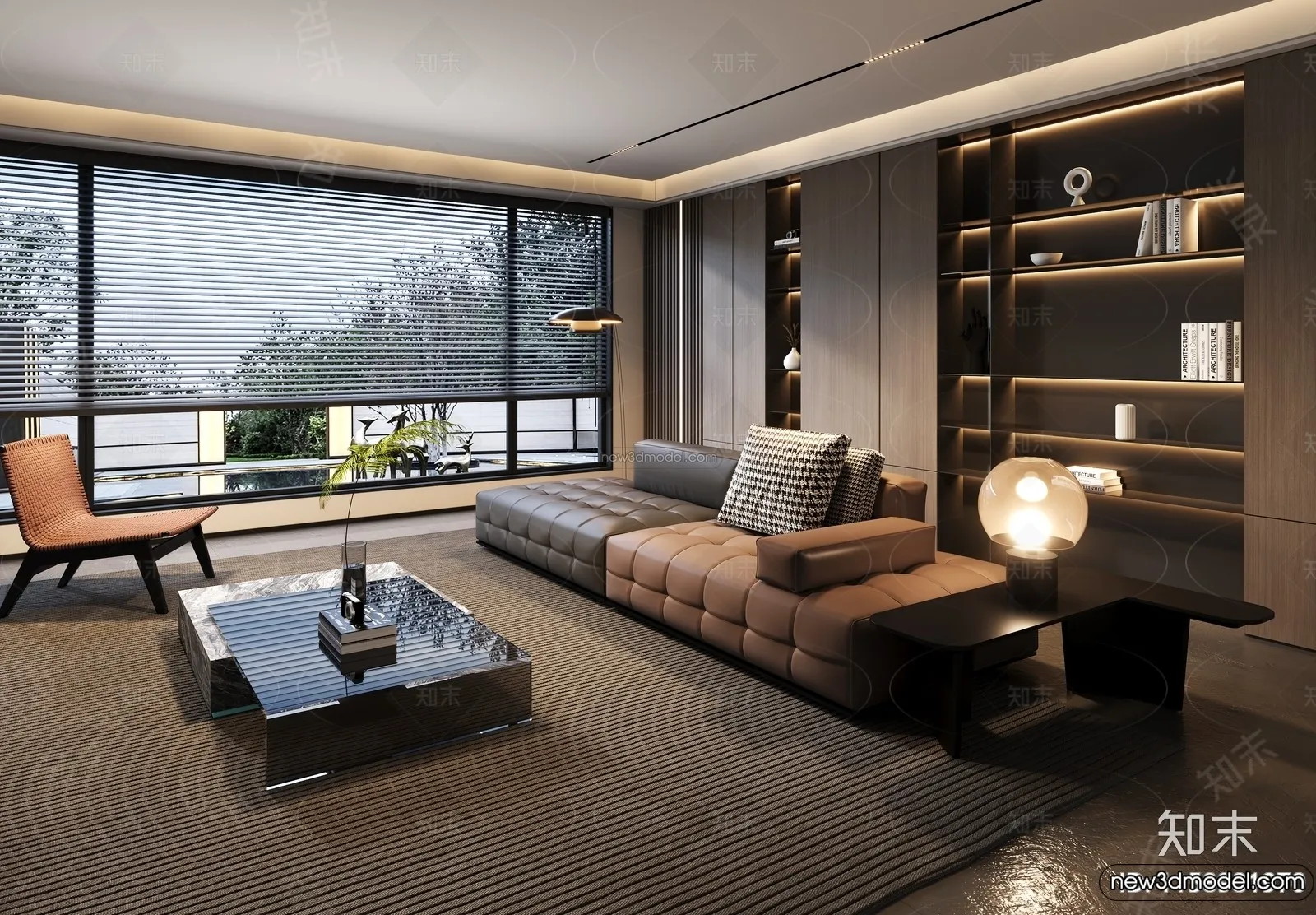 Living Room – 3D Interior Scene – Italian Style – 054