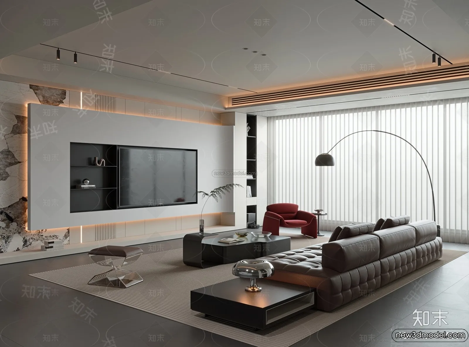 Living Room – 3D Interior Scene – Italian Style – 064