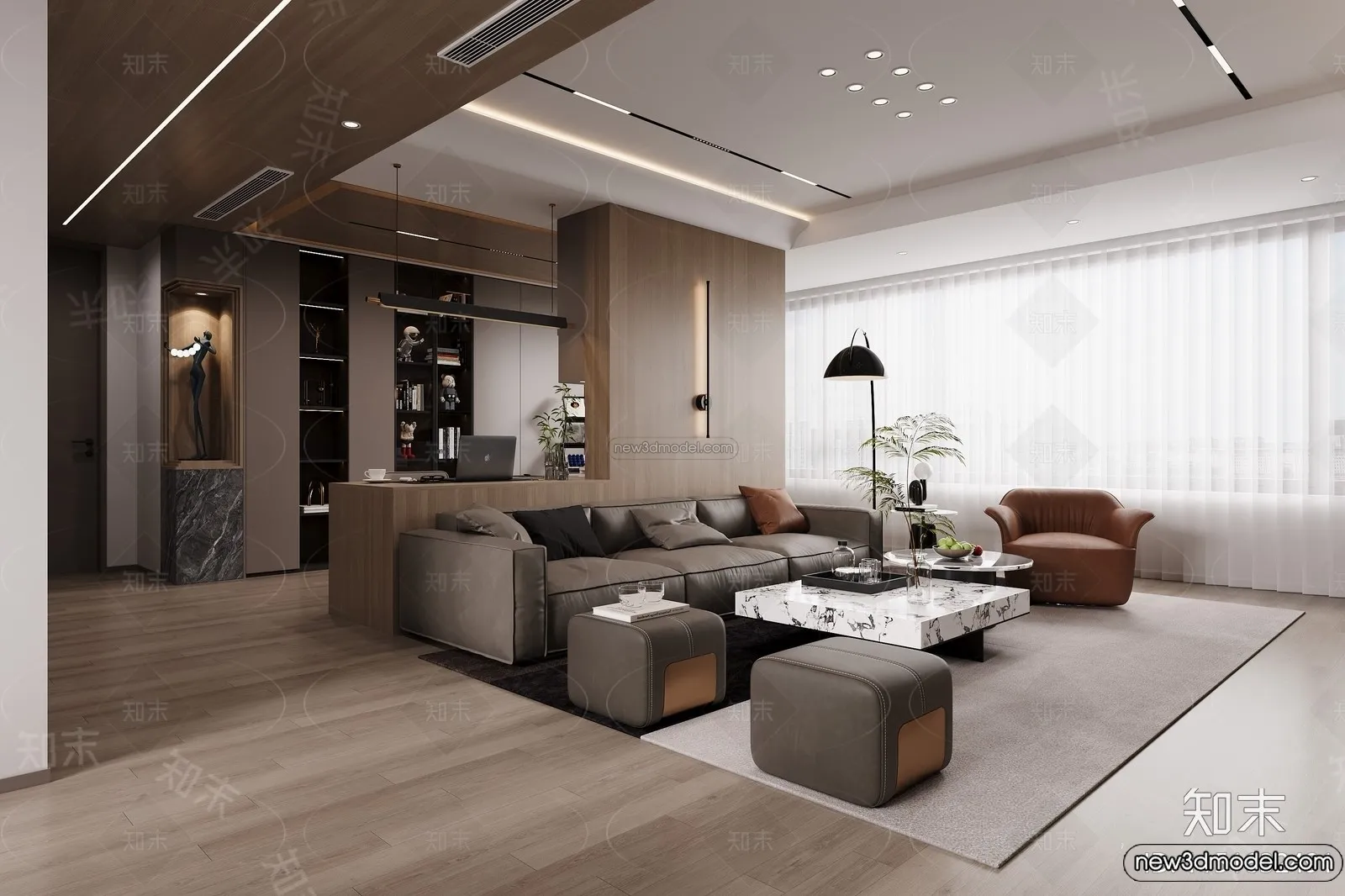 Living Room – 3D Interior Scene – Italian Style – 093