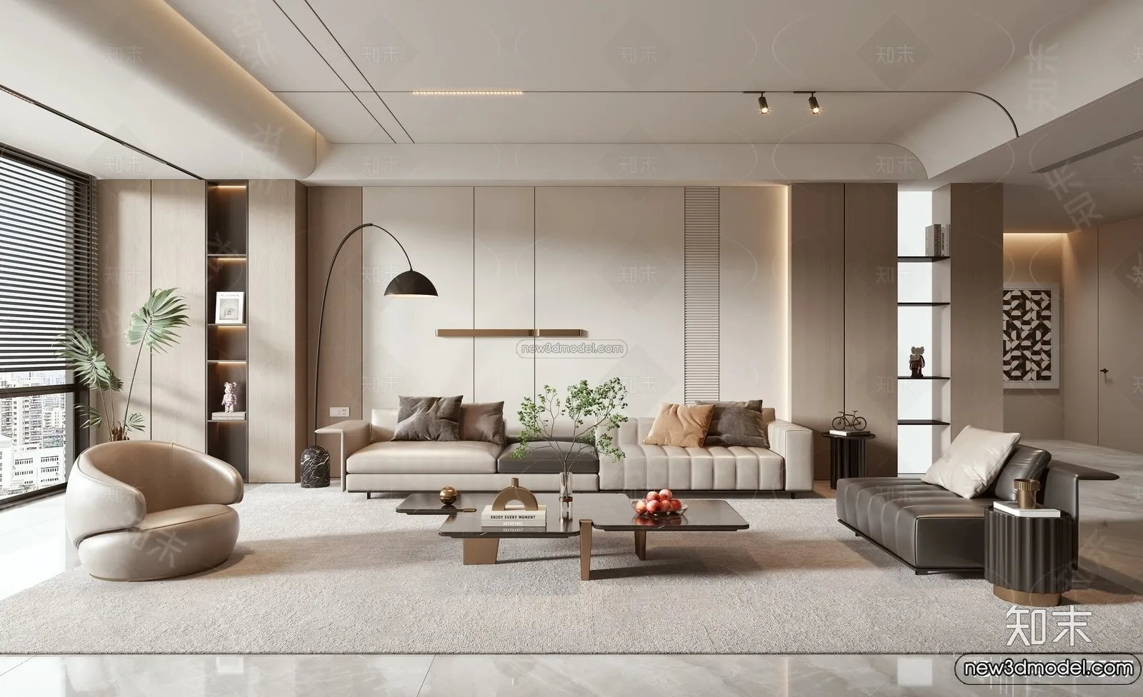 Living Room – 3D Interior Scene – Italian Style – 106