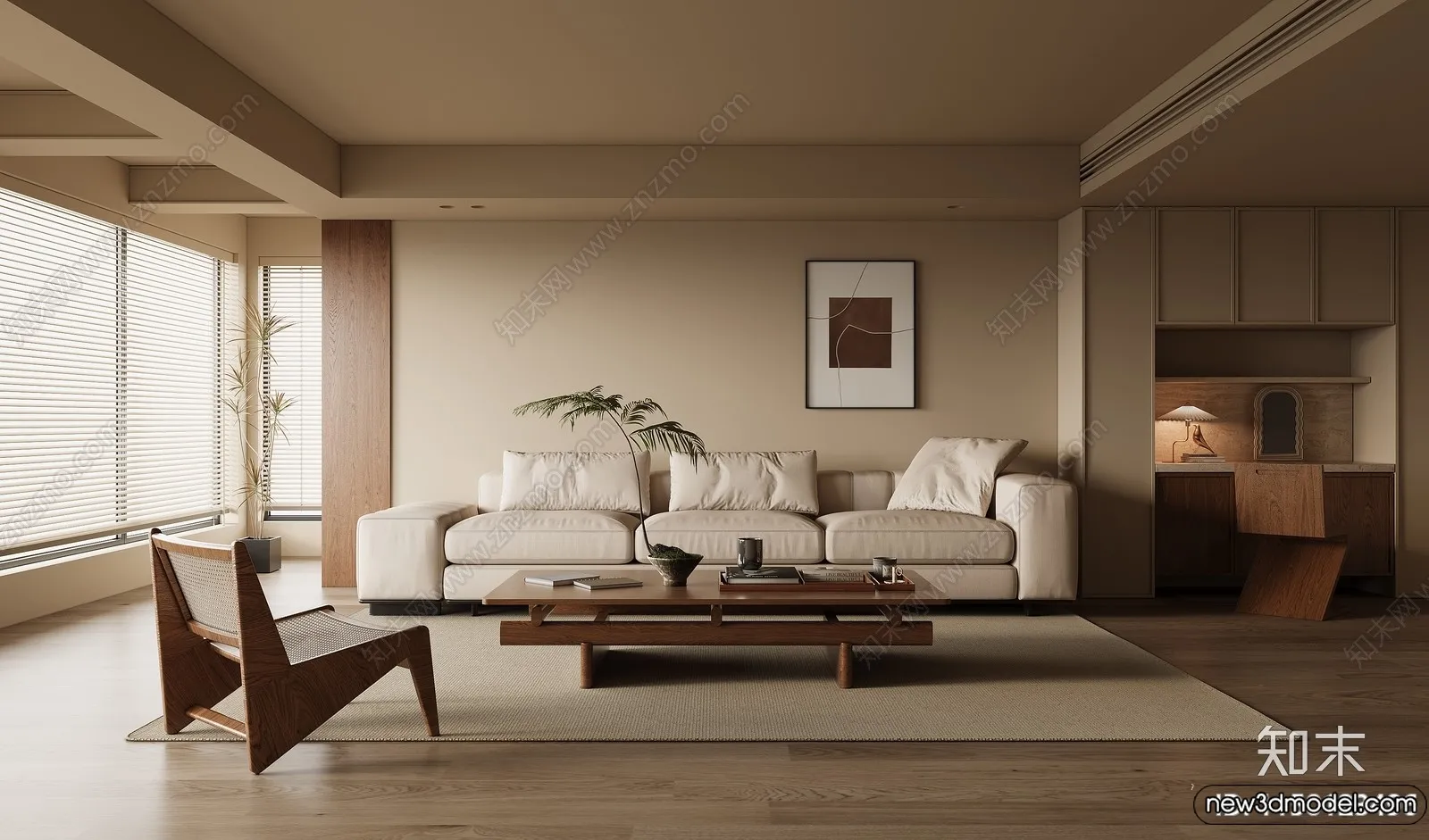 Living Room – 3D Models – 3D Interior Scenes – Modern Style – 139