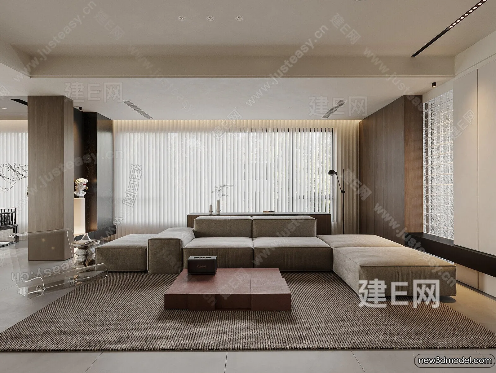 Living Room – 3D Models – 3D Interior Scenes – Modern Style – 175