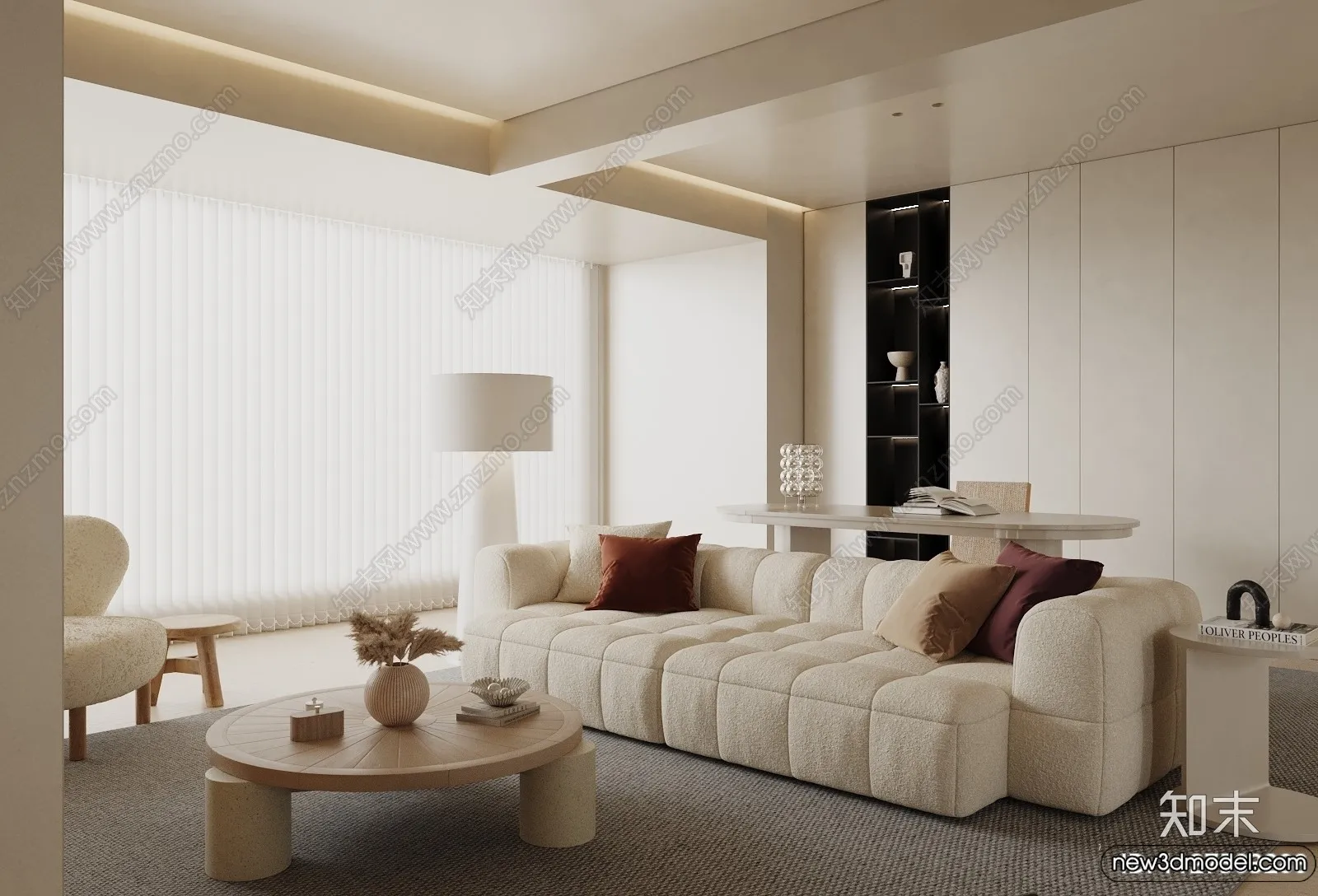 Living Room – 3D Models – 3D Interior Scenes – Modern Style – 239