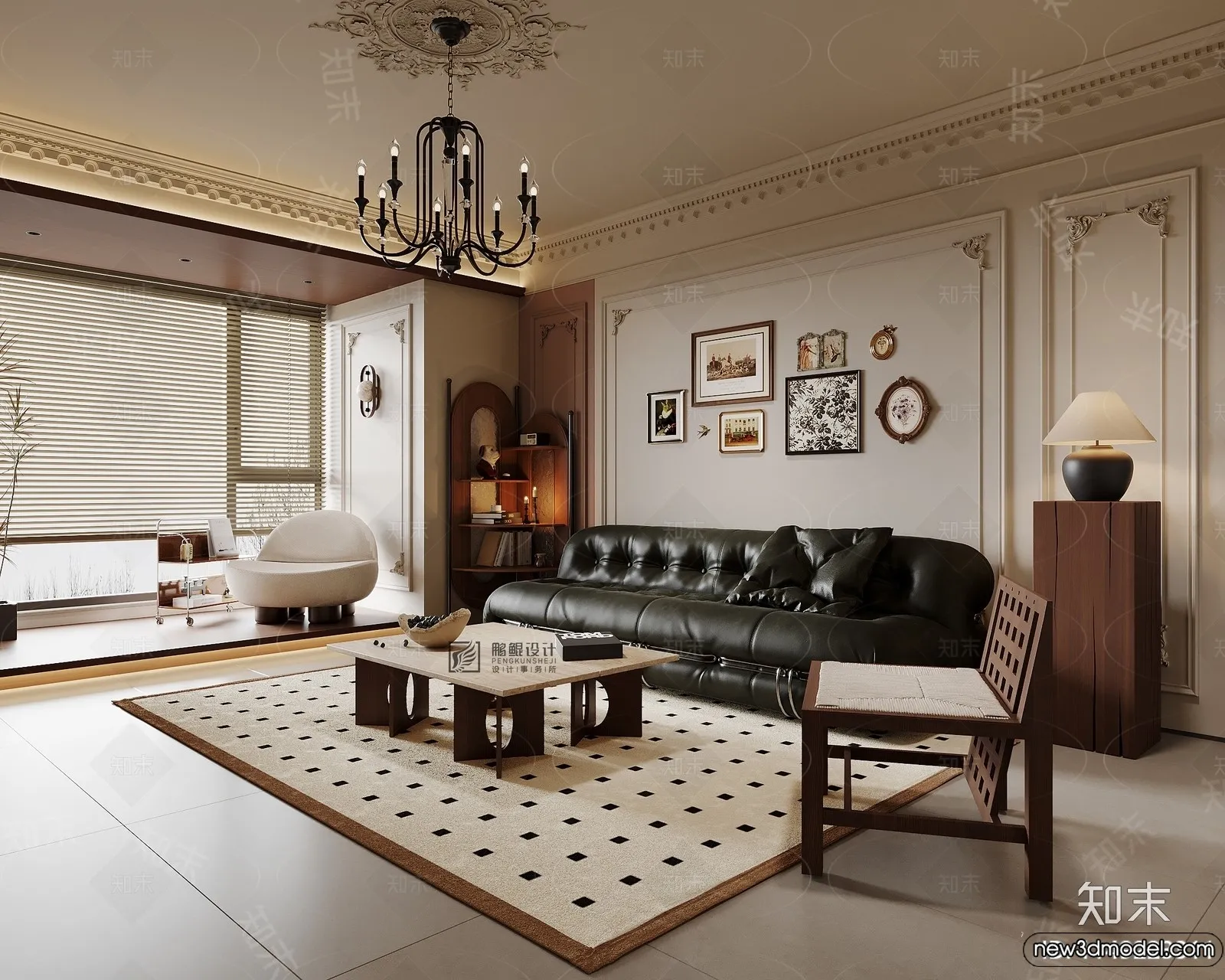 Living Room – 3D Models – 3D Interior Scenes – Modern Style – 280