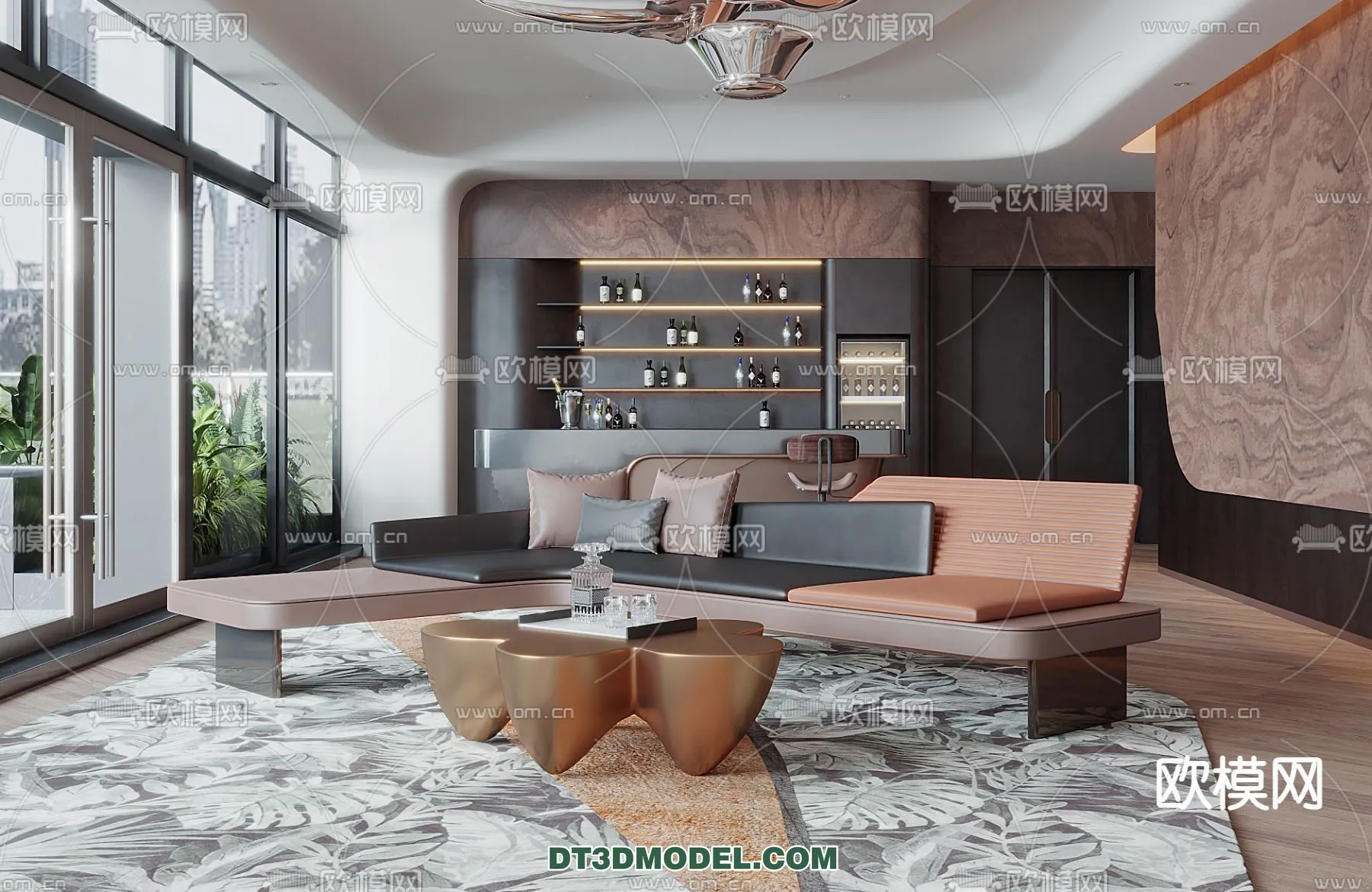 Living Room – Italian Style – Interior 3D Scene – 001