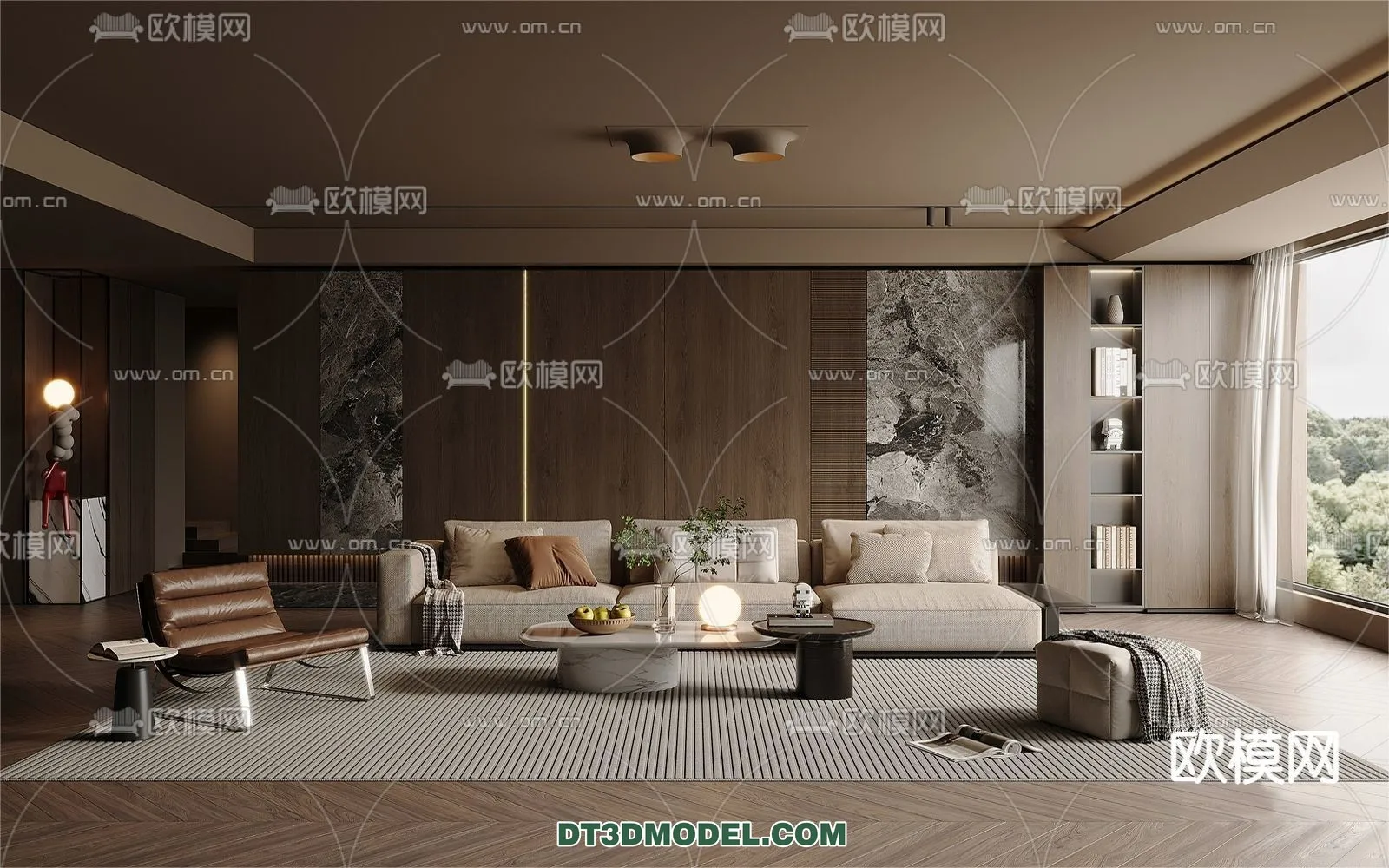 Living Room – Italian Style – Interior 3D Scene – 003