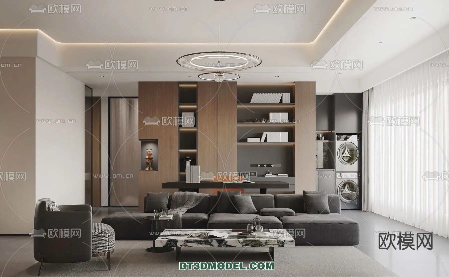 Living Room – Italian Style – Interior 3D Scene – 004