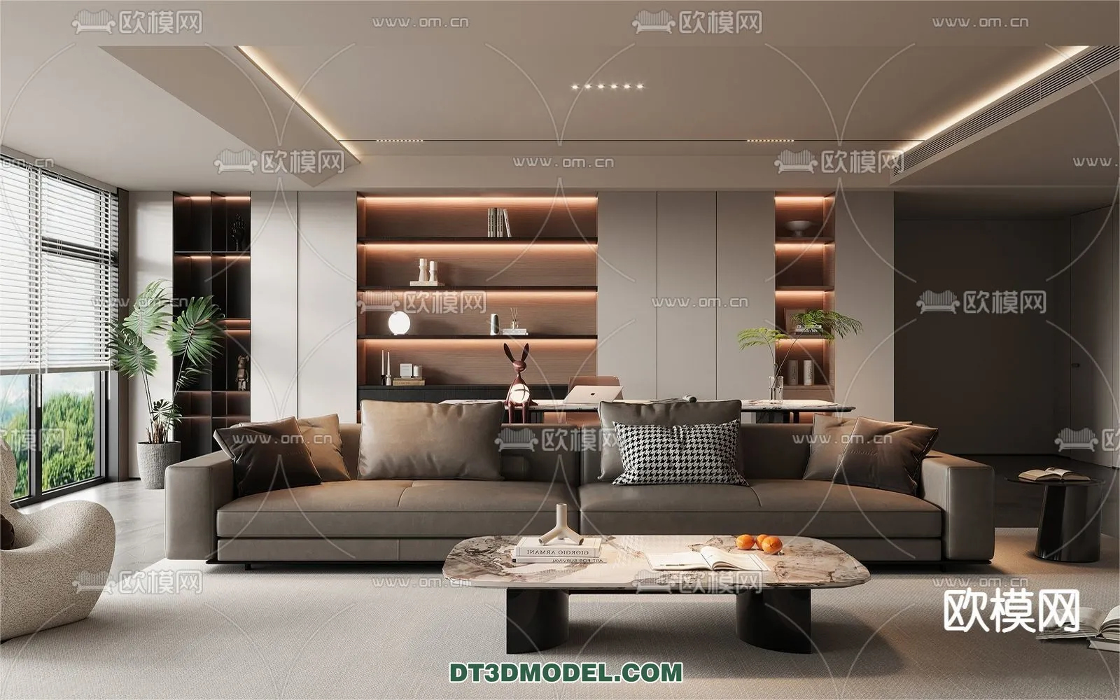 Living Room – Italian Style – Interior 3D Scene – 005