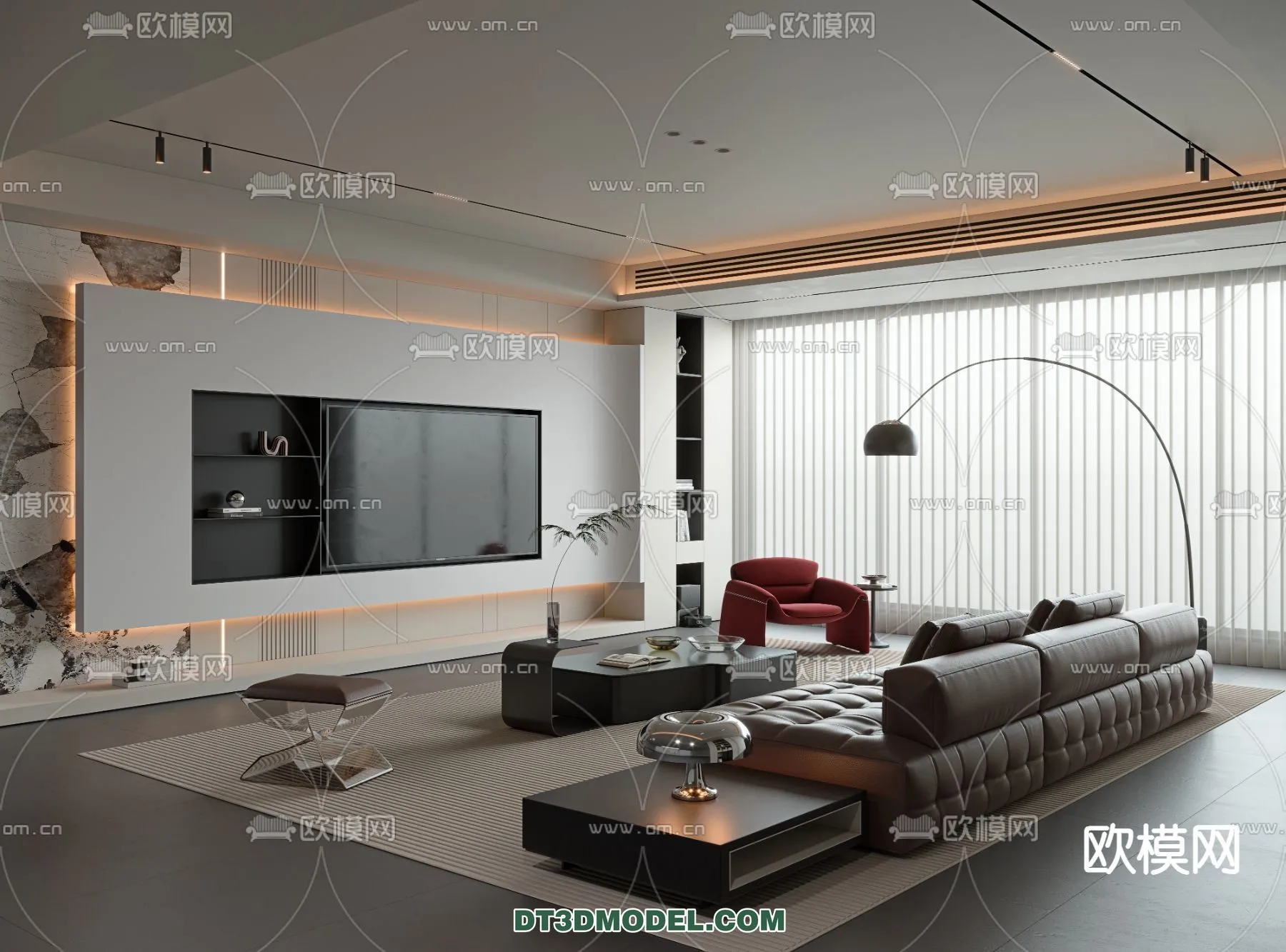 Living Room – Italian Style – Interior 3D Scene – 006