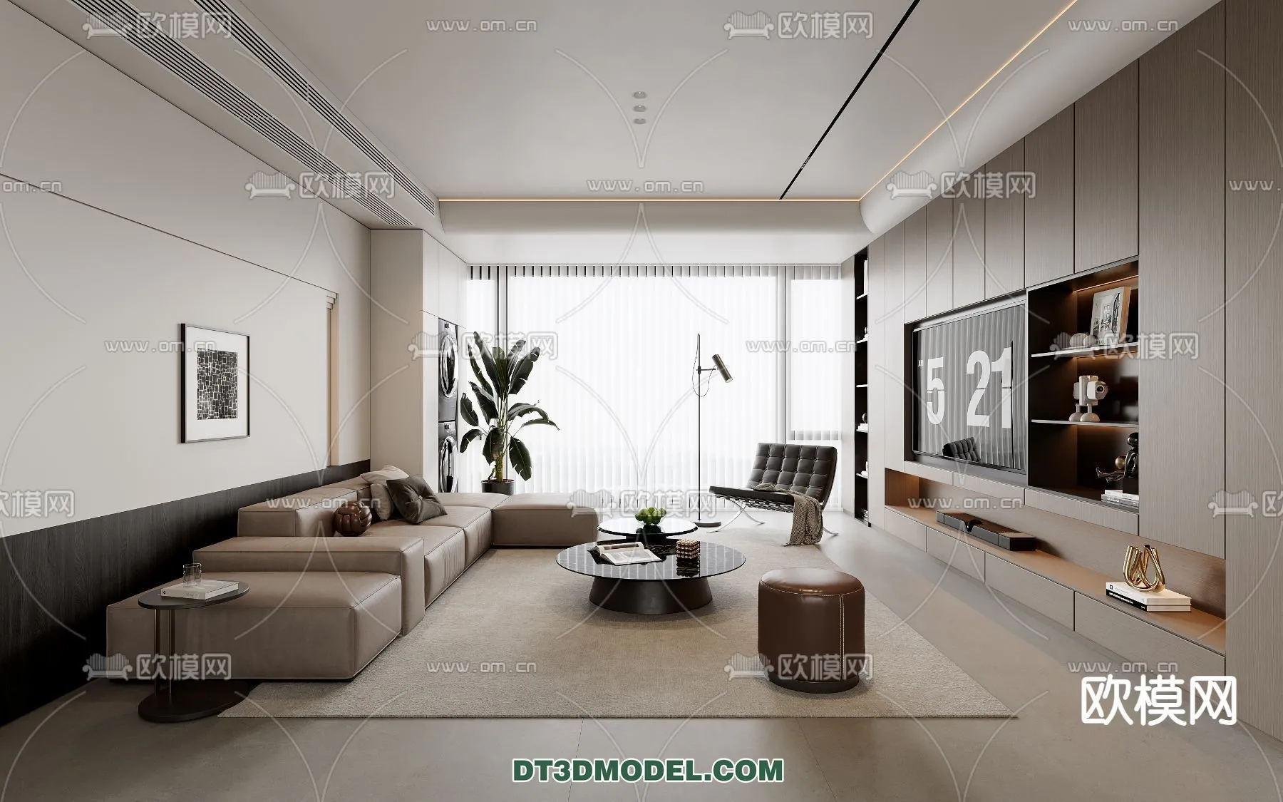 Living Room – Italian Style – Interior 3D Scene – 009