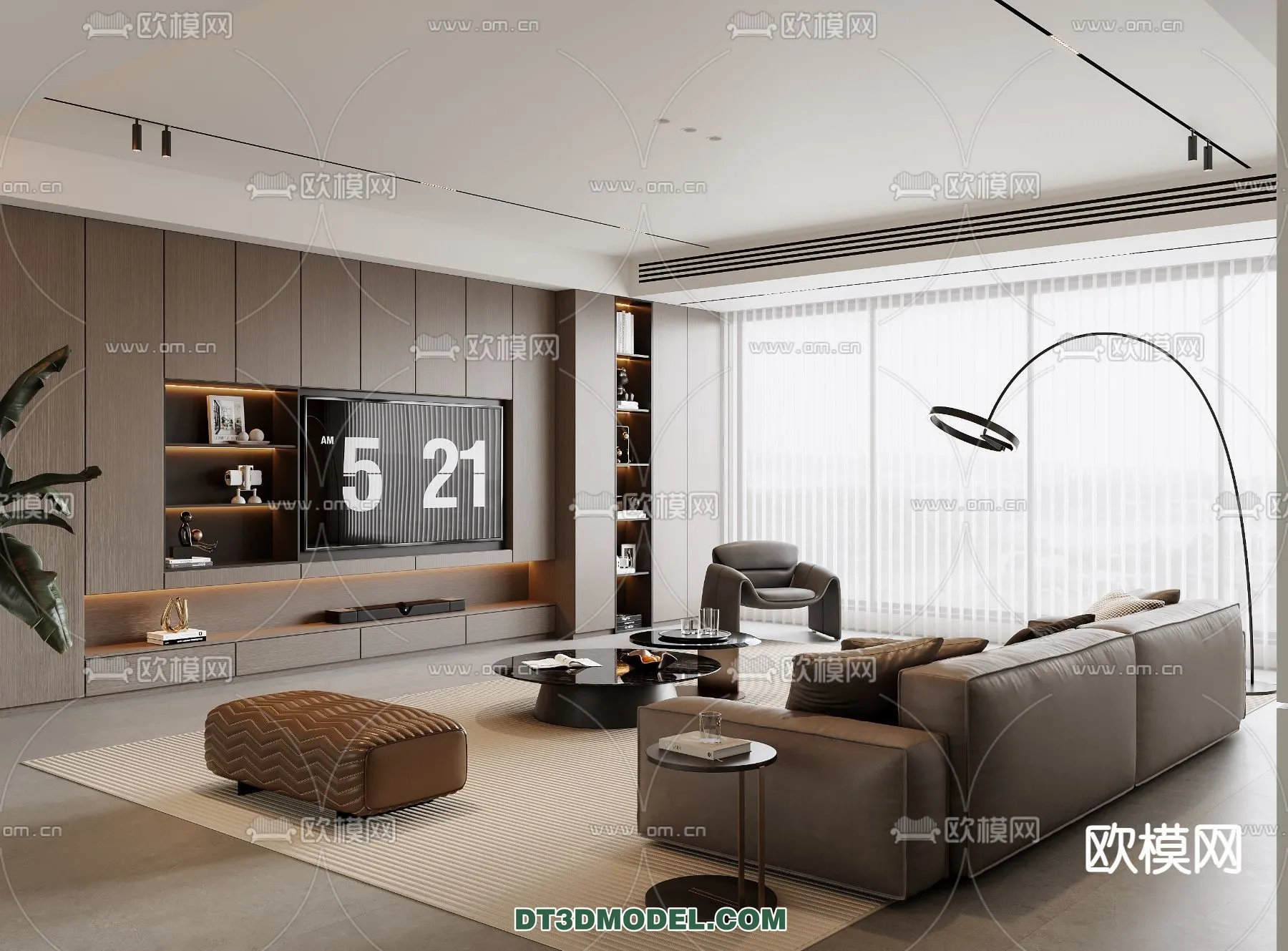 Living Room – Italian Style – Interior 3D Scene – 010