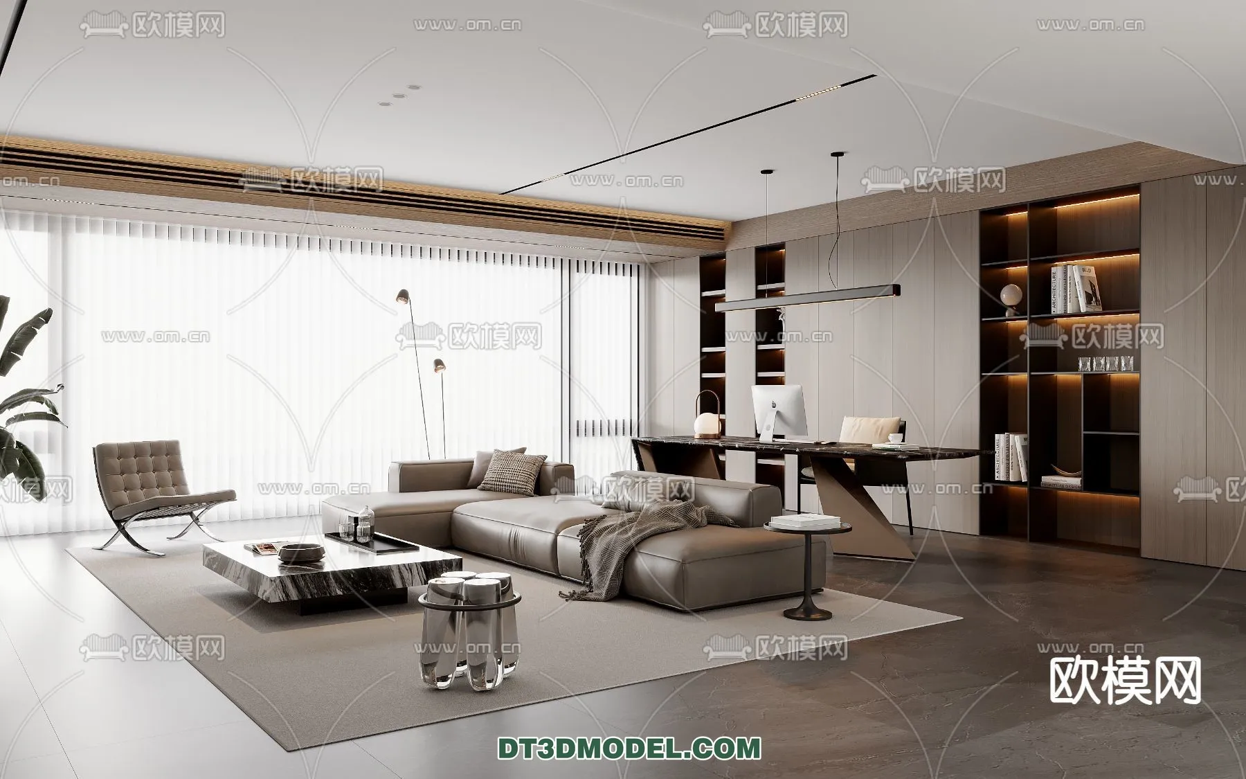 Living Room – Italian Style – Interior 3D Scene – 011