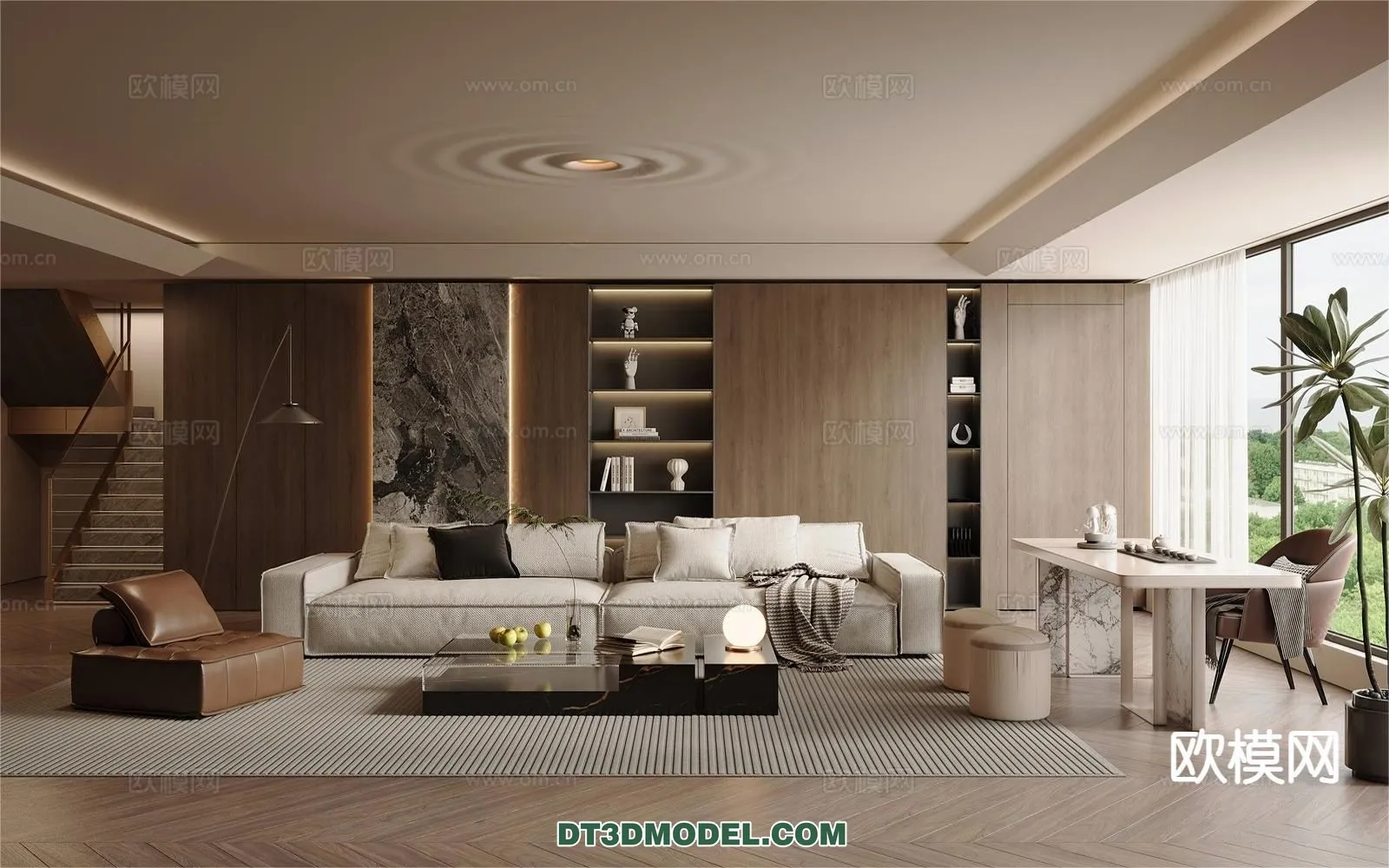 Living Room – Italian Style – Interior 3D Scene – 013