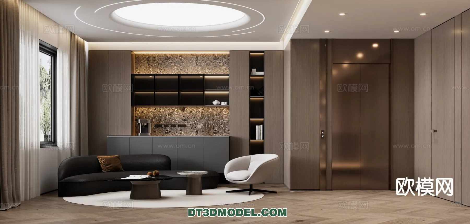 Living Room – Italian Style – Interior 3D Scene – 017