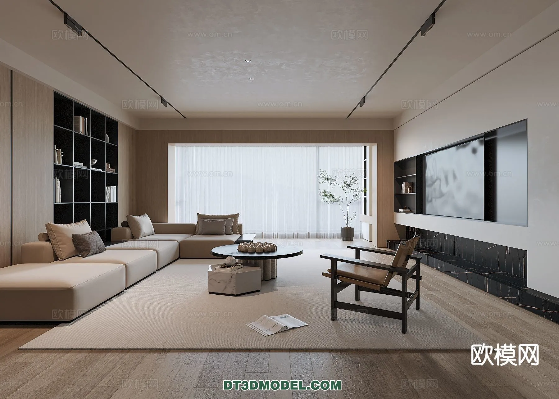 Living Room – Italian Style – Interior 3D Scene – 018