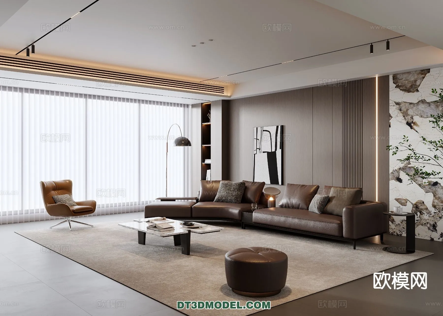 Living Room – Italian Style – Interior 3D Scene – 022