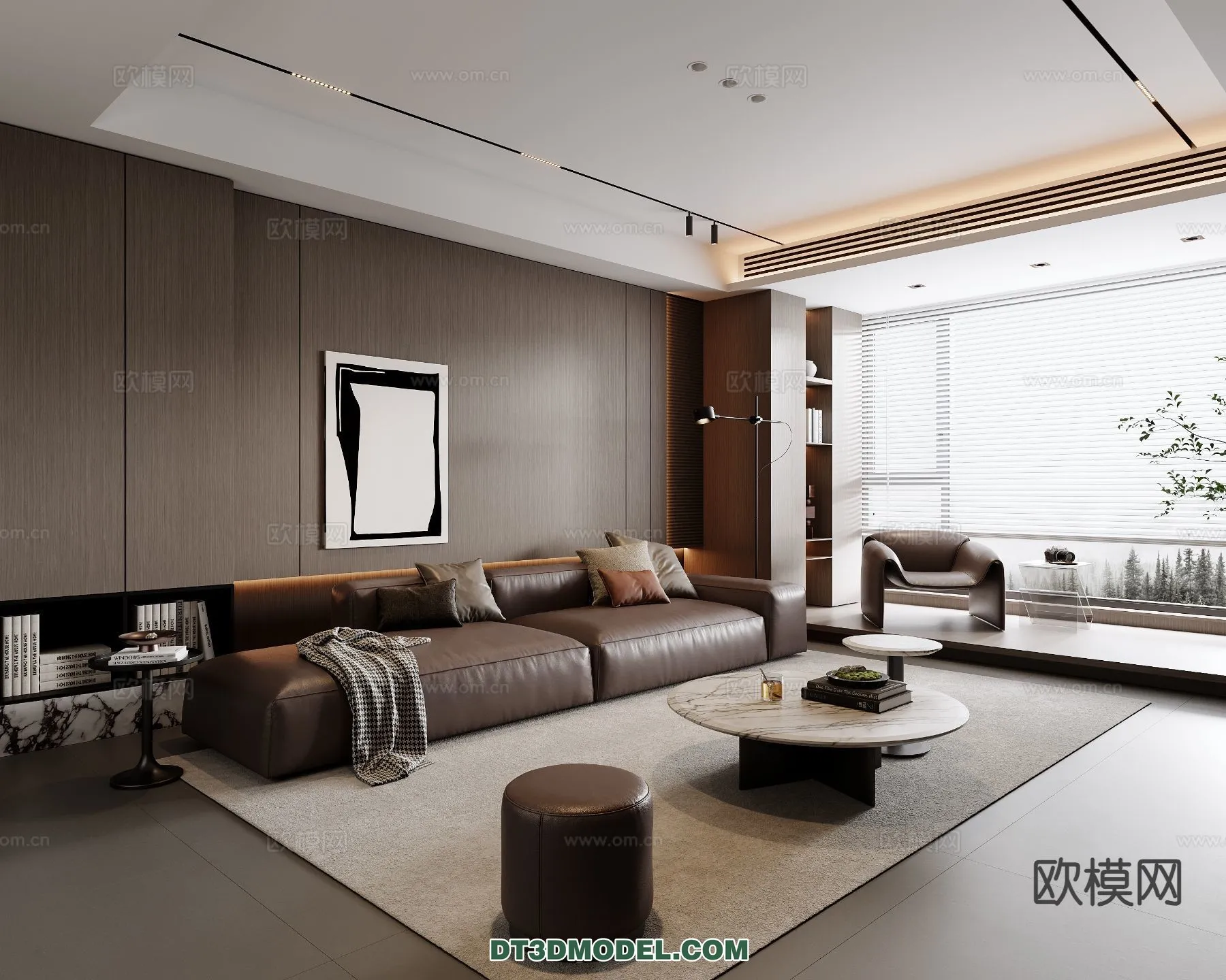 Living Room – Italian Style – Interior 3D Scene – 026