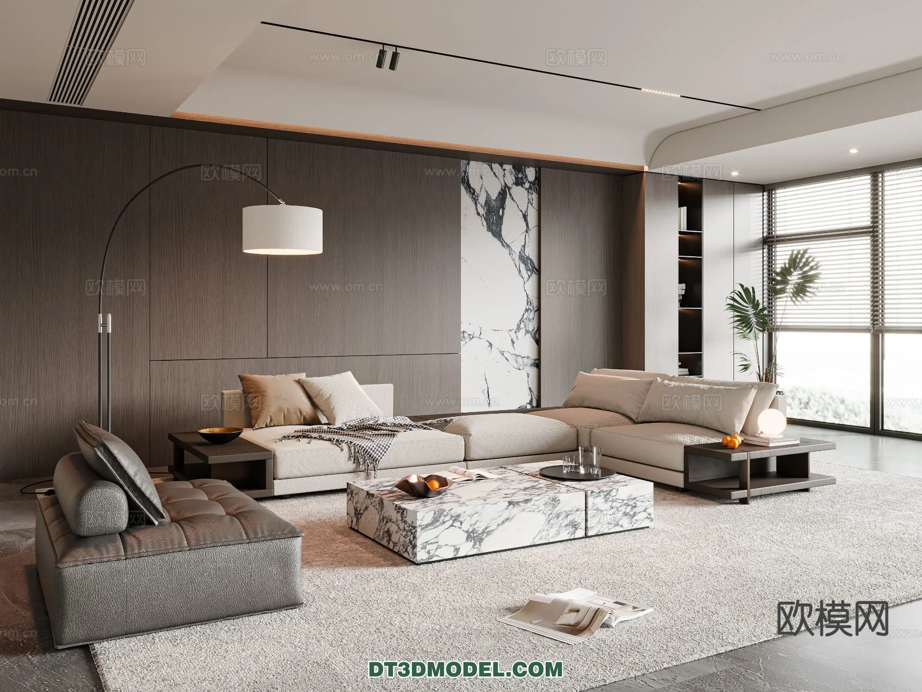 Living Room – Italian Style – Interior 3D Scene – 027